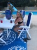 Customer Photo #1 submitted by D. H. from Meridianville, AL - Delta Adjustable Folding Sling Chair Set 3 Piece - White Sand