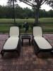 Customer Photo #1 submitted by T. L. from Howey in the Hills, FL - Adjustable Omega Sling Chaise Lounge - White Sand