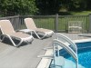 Customer Photo #1 submitted by J. W. from Abingdon, MD - Adjustable Omega Sling Chaise Lounge - White Blue