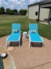 Customer Photo #1 submitted by K. S. from Fort Worth, TX - Pacific Stacking Sling Chaise Lounge White - Blue