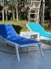 Customer Photo #3 - Pacific Stacking Sling Chaise Lounge White - Turquiose ISP089-WHI-TRQ