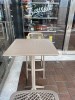 Customer Photo #2 - Sky Outdoor Square Folding Bar Table 24 inch White ISP116-WHI